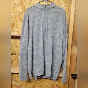 Johnnie-O Heather Gray Quarter Zip Camo Pullover Mens Size XL